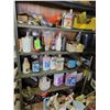 Image 1 : Metal shelf unit c/w qty of oils, fluids etc. (Bring your own help to load & bring totes boxes or pa