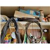 Image 8 : Contents on shelf; qty of paints, coatings, cleaners, glue, misc. small parts, gauges, propane, spri