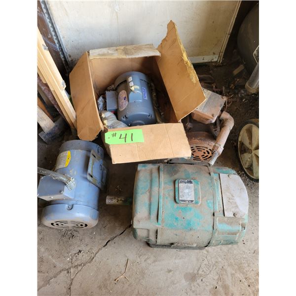 3- Elec. Motors, 1- Elec. Motor, 1 Hp (As New)