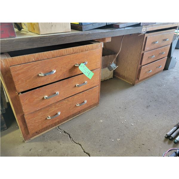 Homemade 6 drawer work table