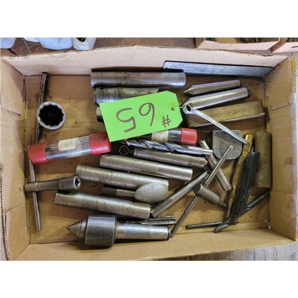 Box of taper attachments and misc.