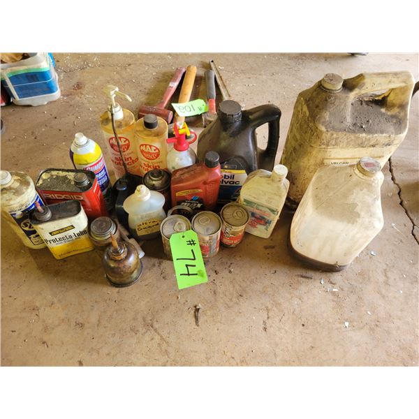 Qty of oils and cleaners