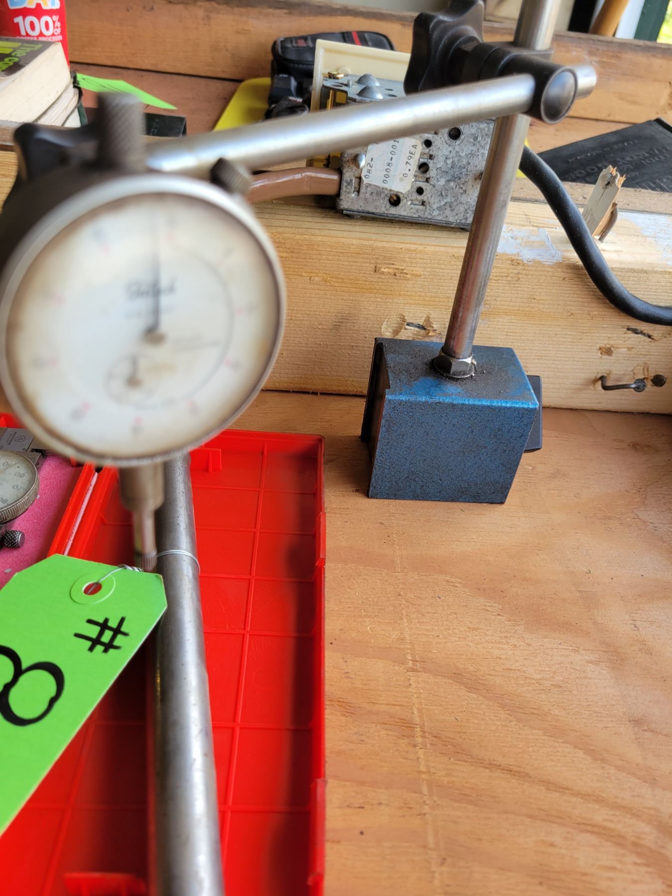 Mitutoyo 6" Vernier Caliper & Dail indicator c/w stand