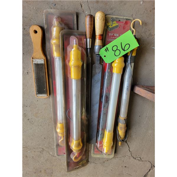 Mill files and 4- 12V Florescent work lamps