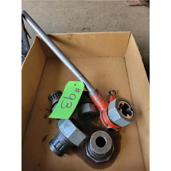 Triad hand pipe threader, up to approx. 1 1/8"