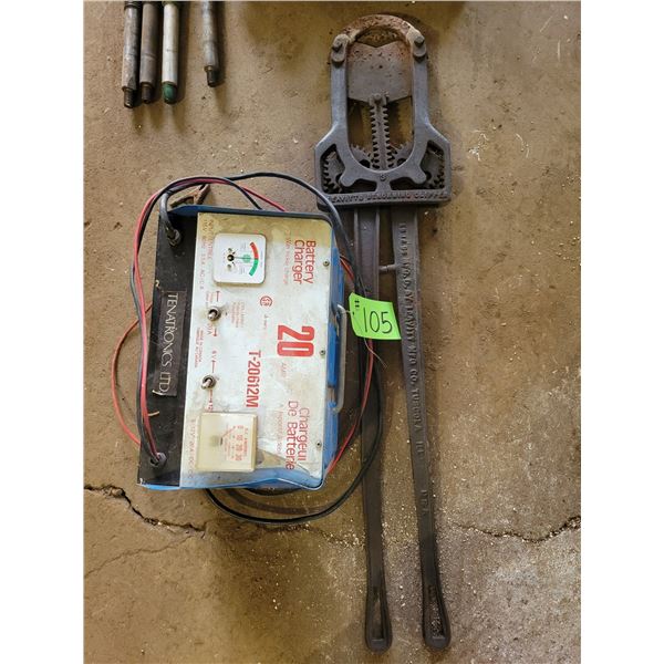 Battery charger and antique leavitts dehorning clipper