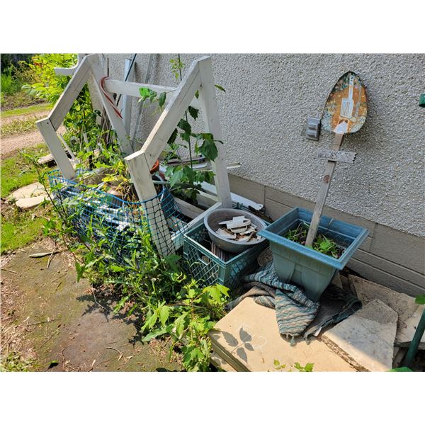 Misc. Garden supplies & qty of Cement pads