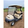 Image 7 : Club Car Golf cart c/w fresh batteries, windshield, charger & 2- Extra Tires, # not legible. Nice Co