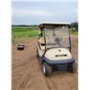 Image 8 : Club Car Golf cart c/w fresh batteries, windshield, charger & 2- Extra Tires, # not legible. Nice Co