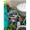 Image 3 : Misc. garden and yard supplies: rain barrel, pots etc.