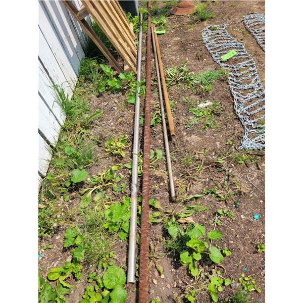 1- stainless steel shaft, 1-left-hand threaded rod, tubing & double wall pipe