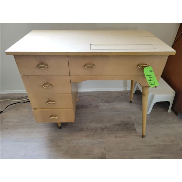 Sewing table c/w contents in drawers