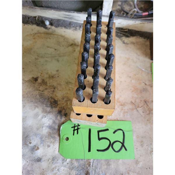 Metal hand stamps letters