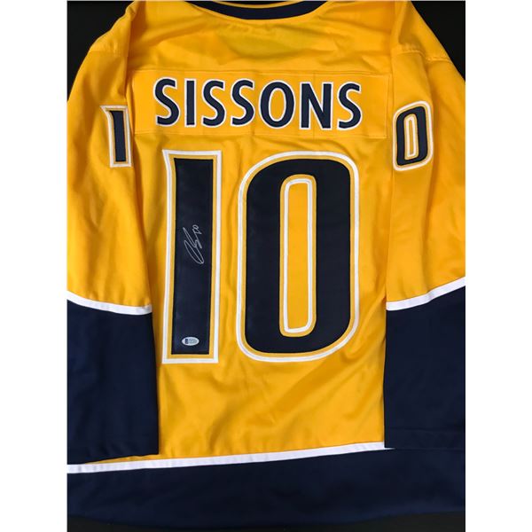 COLTON SISSONS AUTOGRAPHED HOCKEY JERSEY BECKETT COA