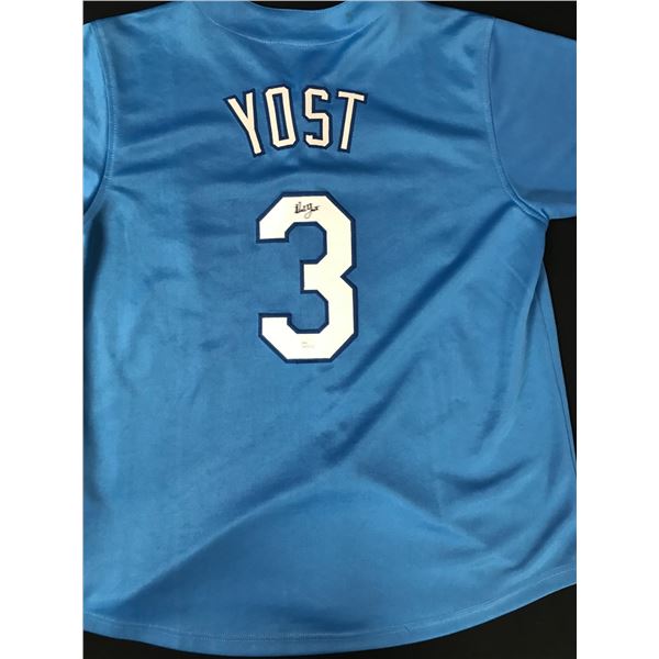 NED YOST AUTOGRAPHED BASEBALL JERSEY JSA COA