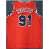 Image 1 : Chicago Bulls Dennis Rodman Autographed Red Jersey Beckett