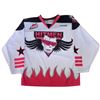 Image 1 : BRETT THE HITMAN HART SIGNED CALGARY HITMAN JERSEY (FROZEN POND COA)