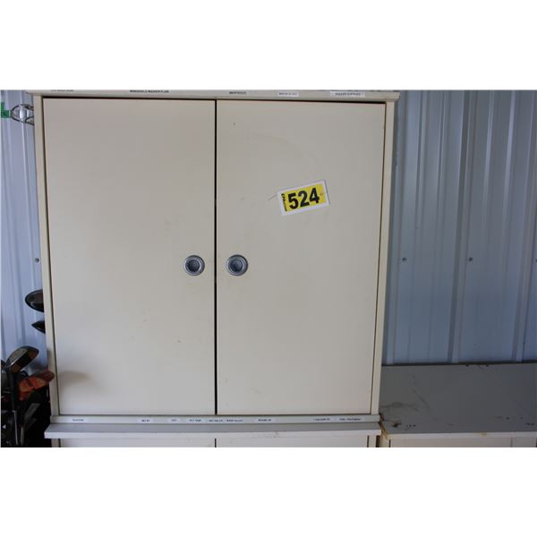 3 matching white cupboards