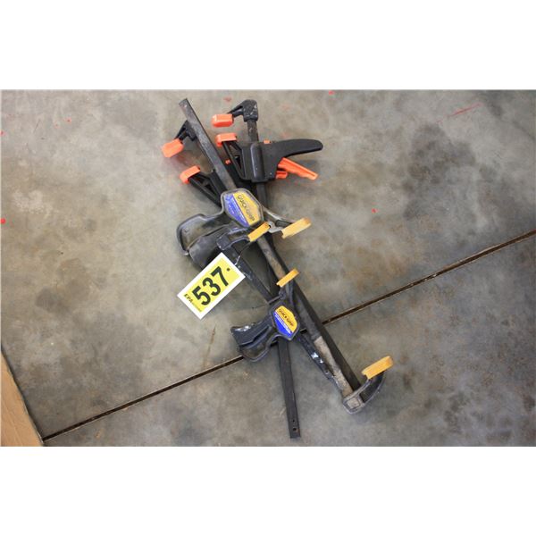 4 micrometers & wood Clamps