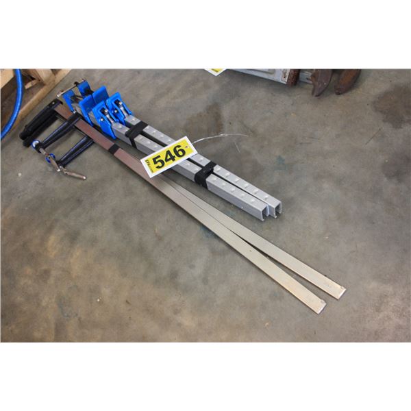 4 assorted wood clamps