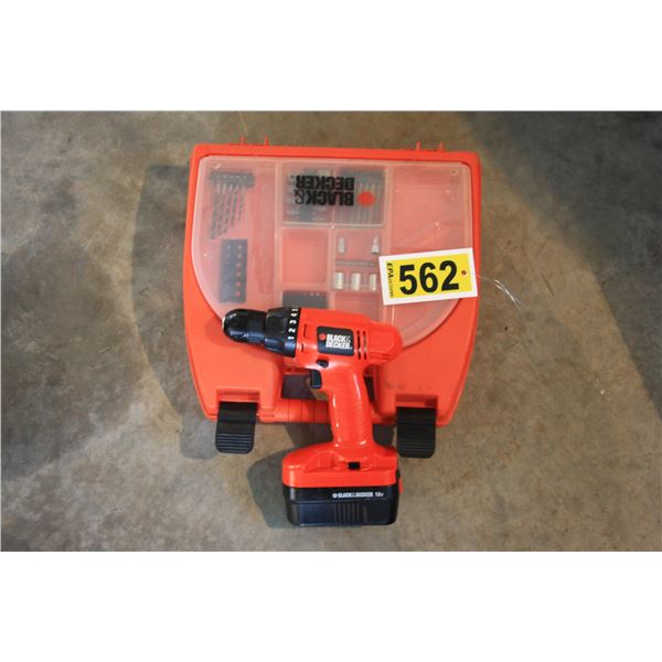 Black and Decker 18 volt cordless drill
