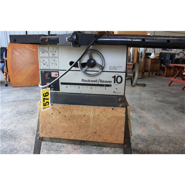 Rockwell beaver 10 inch table saw