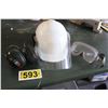 Image 1 : hard hat with shield hearing protection and eye goggles