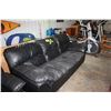 Image 2 : black leather couch