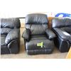 Image 1 : lazy boy black leather recliner chair