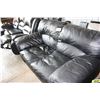 Image 2 : black leather loveseat