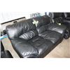 Image 3 : black leather loveseat