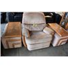 Image 1 : cloth recliner with matching end tables