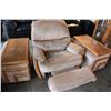 Image 3 : cloth recliner with matching end tables