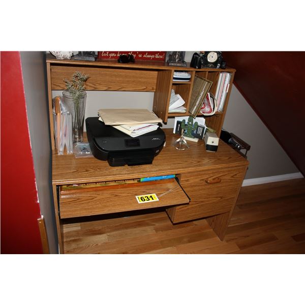 wooden computer desk