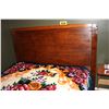 Image 2 : queen wooden bed frame with queen mattress