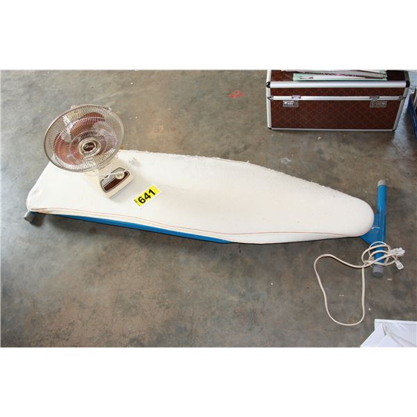 ironing board and fan
