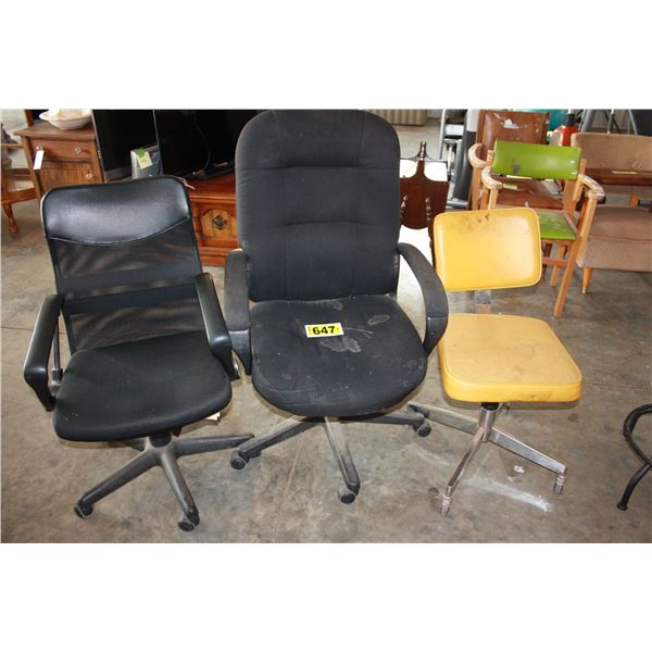 3 computer chairs
