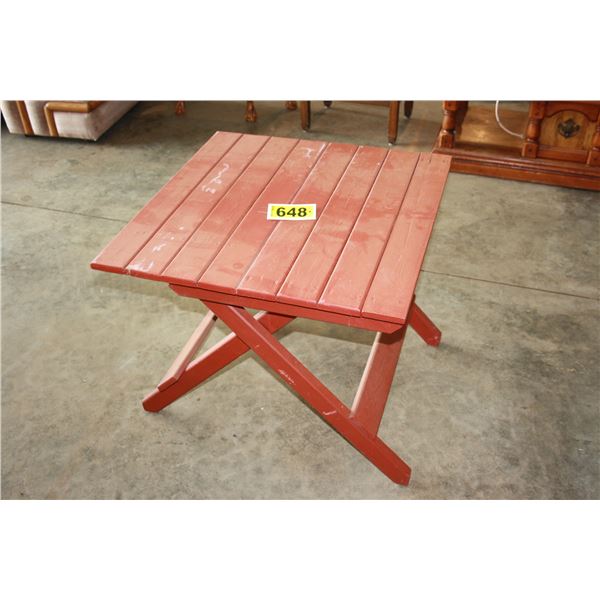 wooden folding patio table