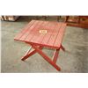 Image 1 : wooden folding patio table