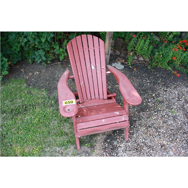 2 wooden patio chair