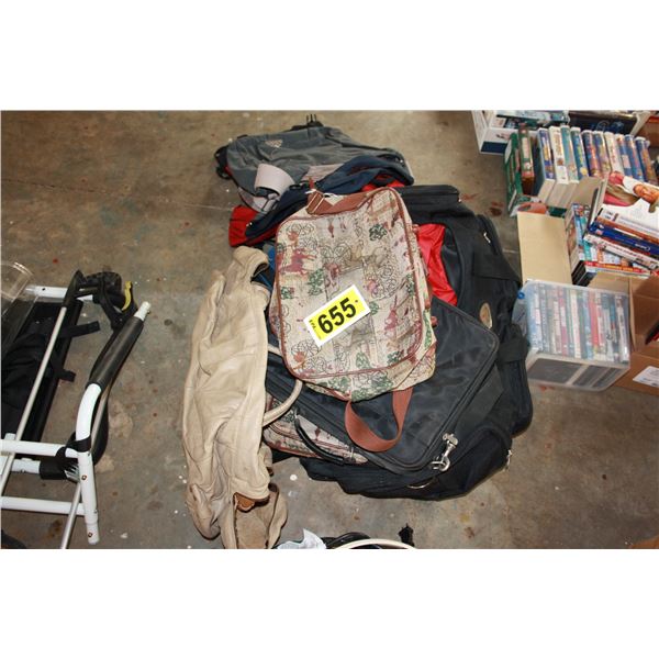 assorted luggage and backpacks