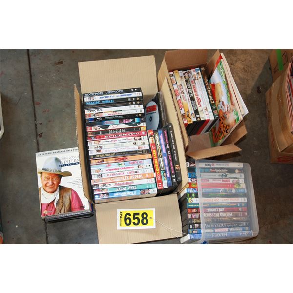 assorted DVDs