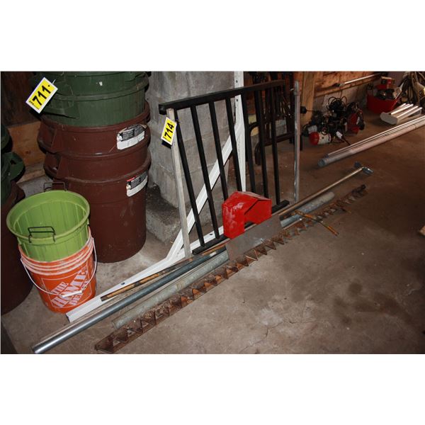 assorted steel in shed