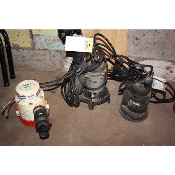 3 water pumps