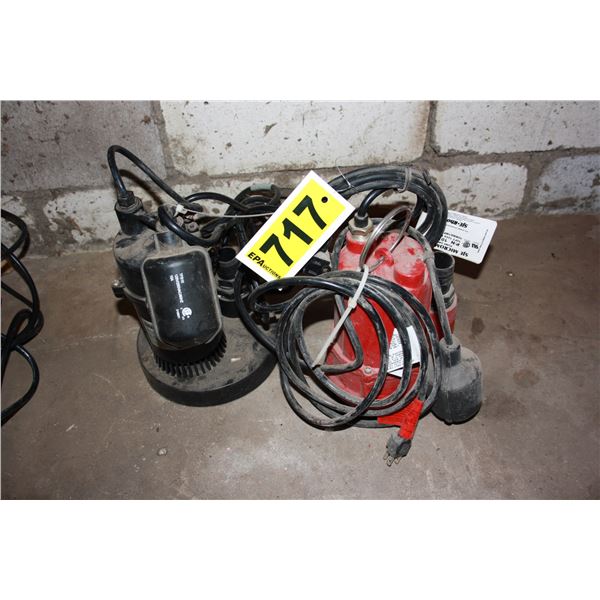 2 submersible pumps