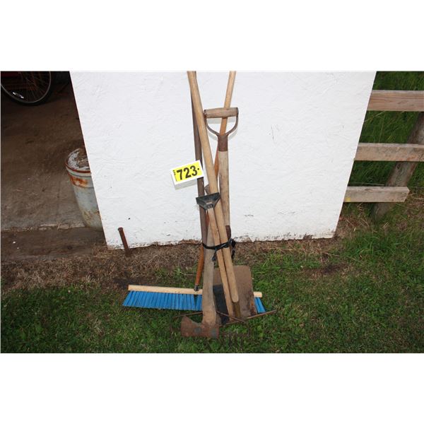 push broom and shovel