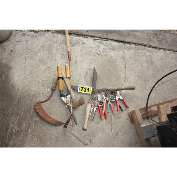 assorted pruning shears