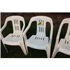 Image 2 : 4 white plastic outdoor chairs