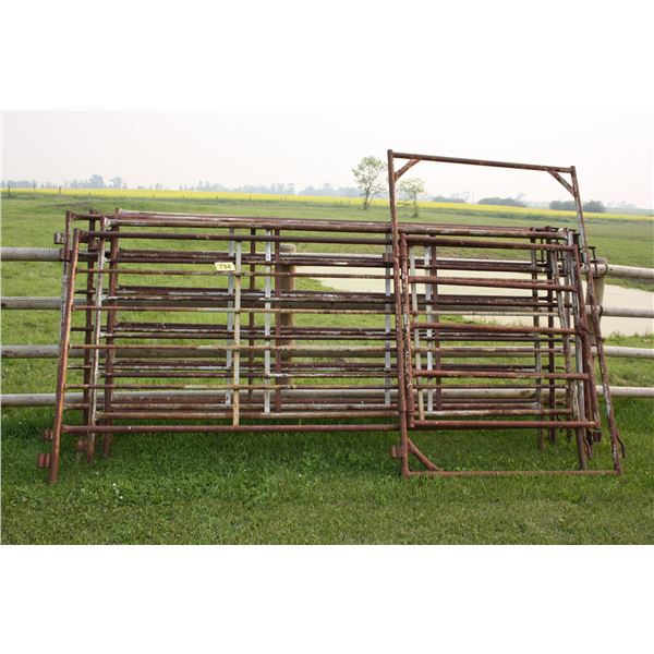 8 silver corral panels comes with 4 ft gate panel