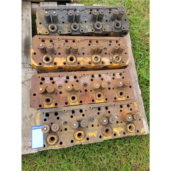 (GROUP LOT - 35, 36, 37, 38 & 39) 4- Cat 4 cyl. Heads from Gen Sets